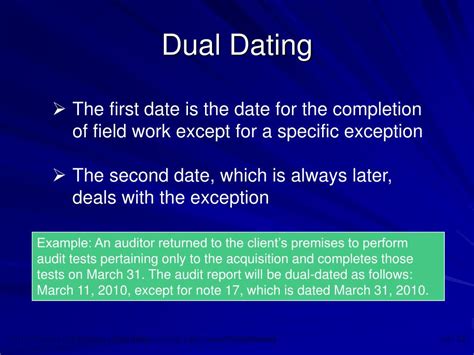 dual dating financial statements